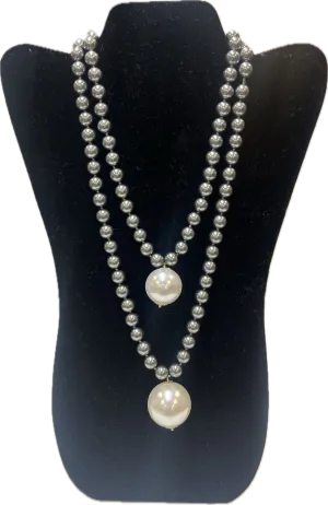 The Betty Necklace- Silver W/ Pearl