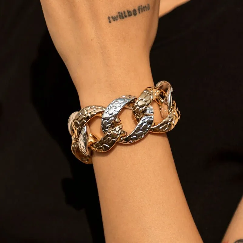 Thick Link Chain Bracelet  Women Anniverssary Jewelry
