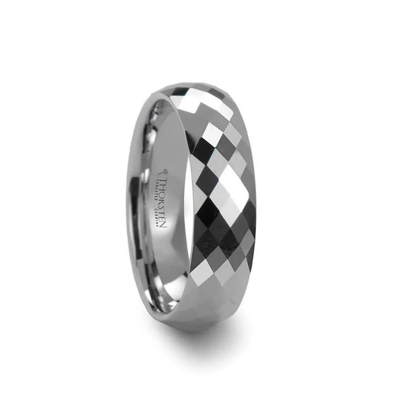 Thorsten SCOTTSDALE Diamond Faceted White Tungsten Ring - 2mm - 8mm