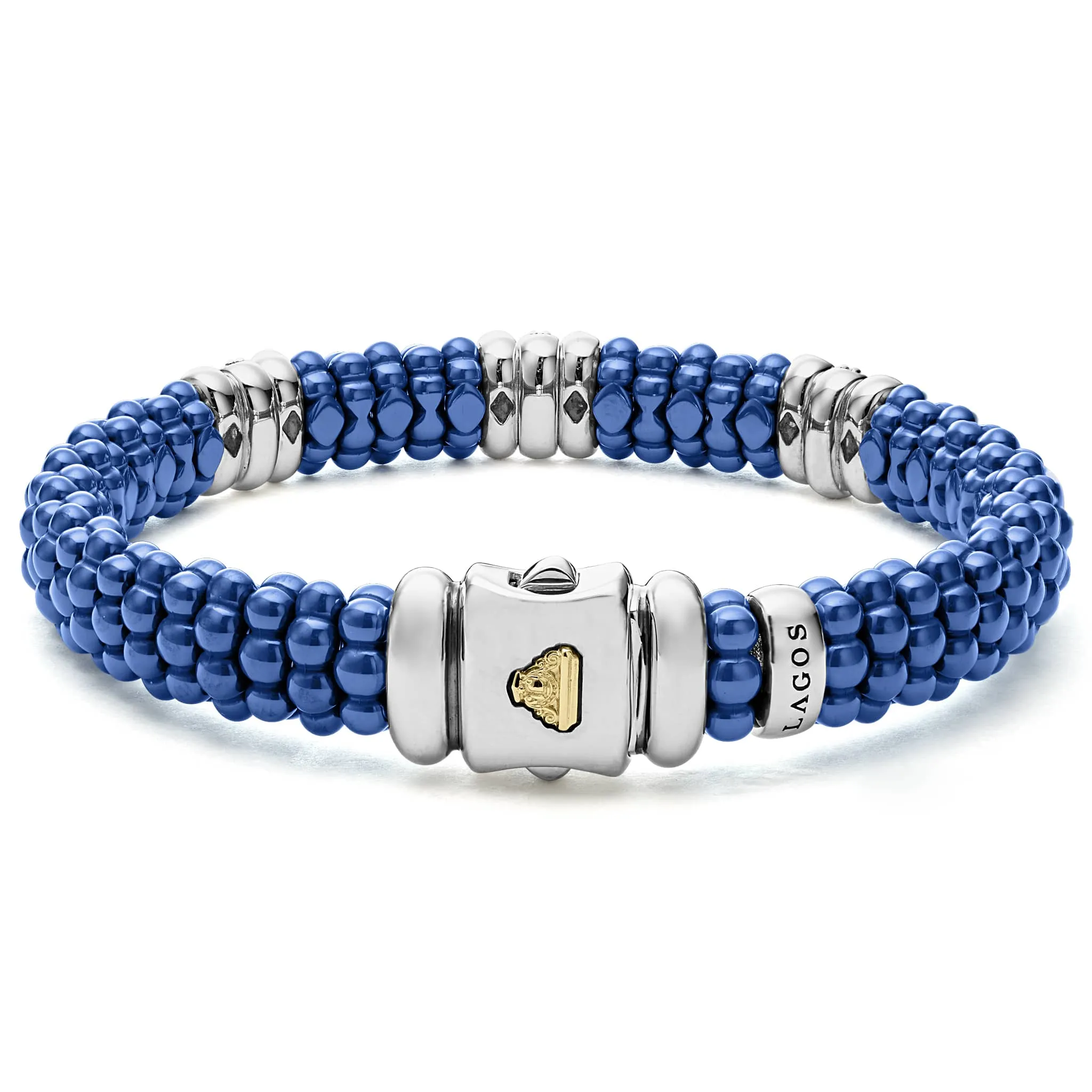 Three Station Ceramic Diamond Bracelet | 9mm