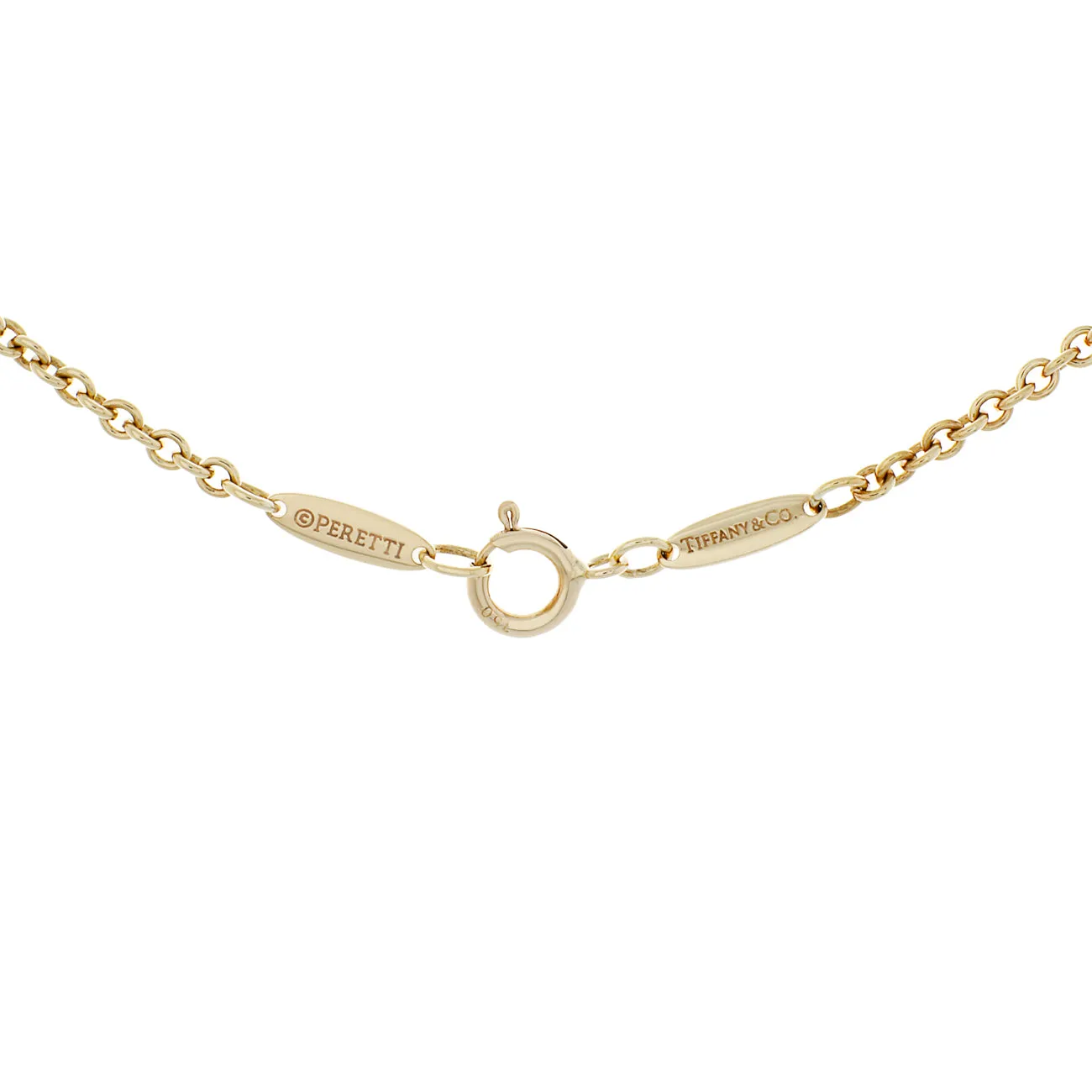 Tiffany & Co. 18K Yellow Gold Open Heart Lariat Necklace