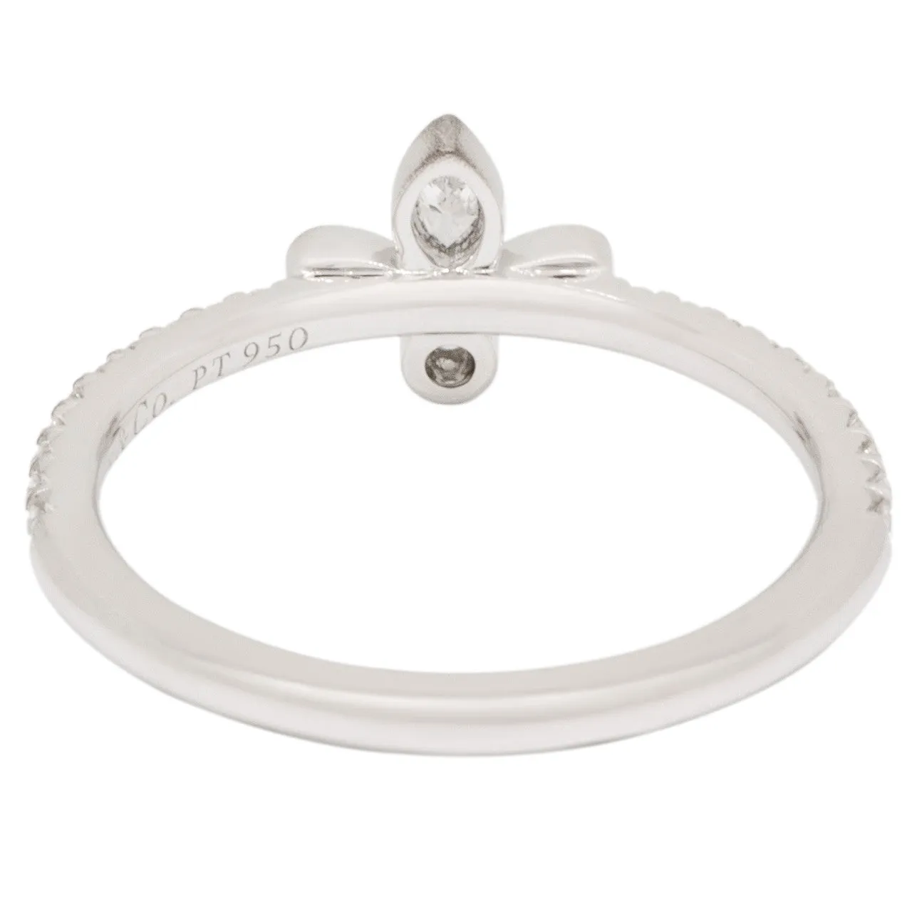 Tiffany & Co. Platinum Diamond Fleur de Lis Ring