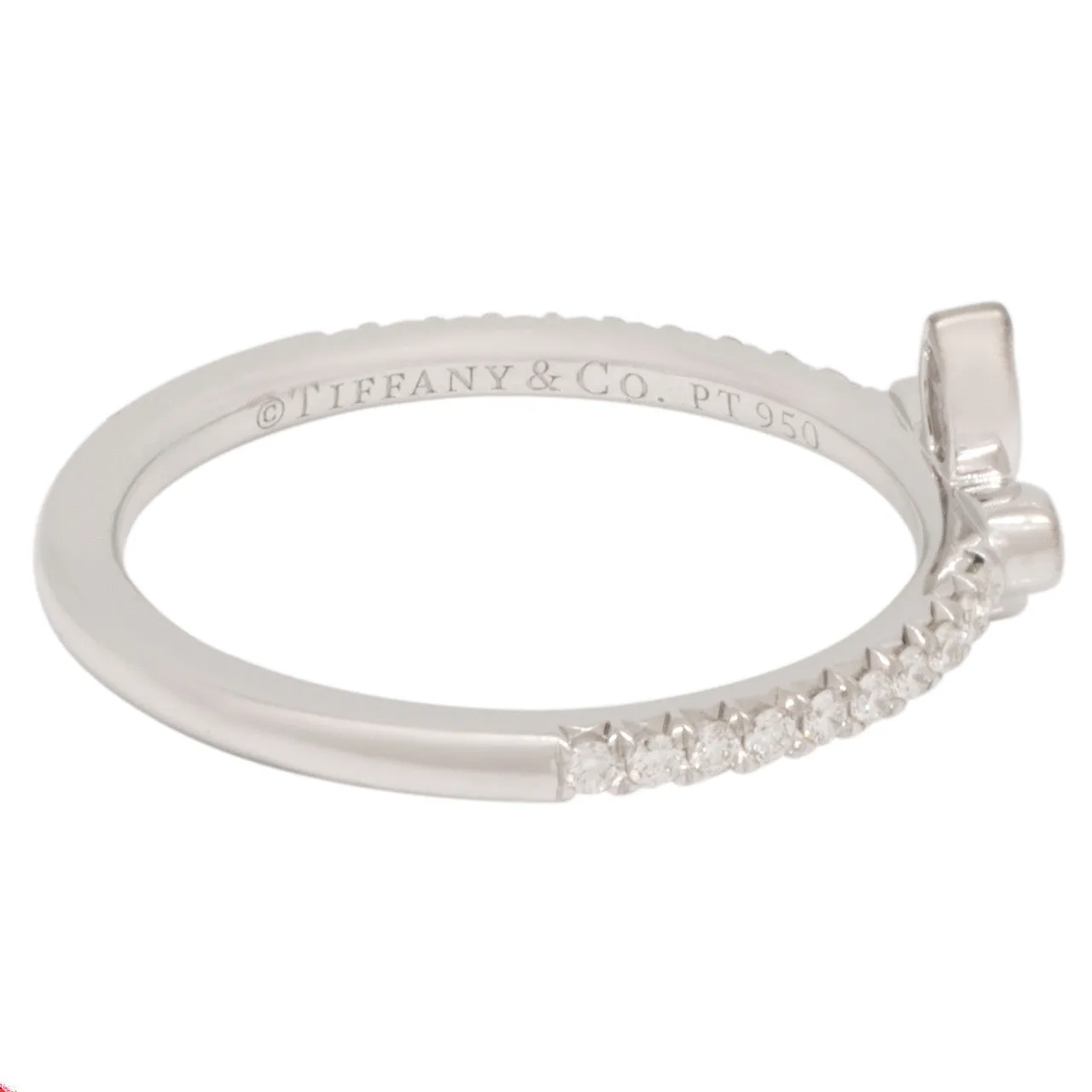 Tiffany & Co. Platinum Diamond Fleur de Lis Ring
