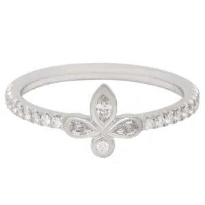Tiffany & Co. Platinum Diamond Fleur de Lis Ring