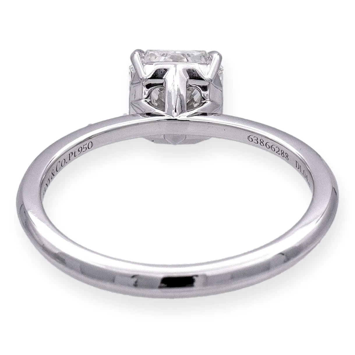 Tiffany & Co. Platinum True Cut Diamond Engagement Ring 1.04ct I VVS1