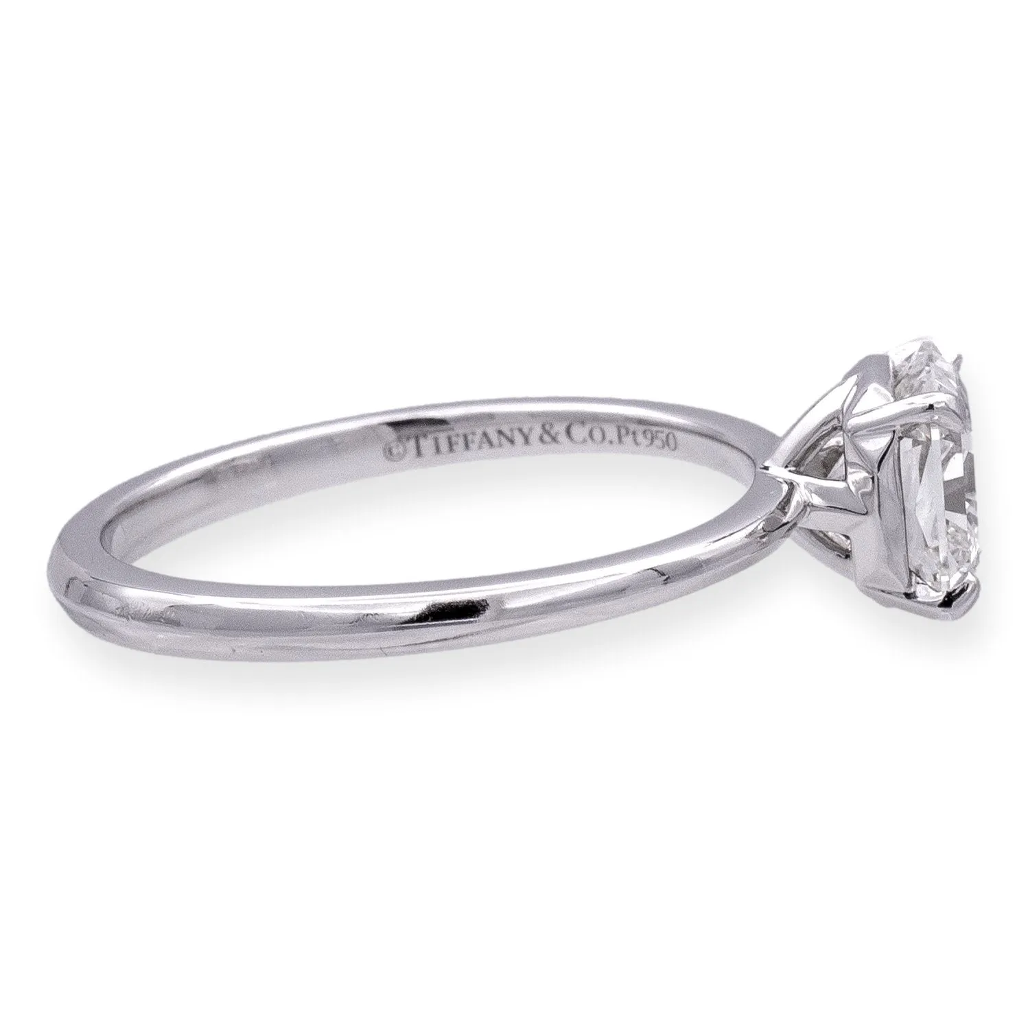Tiffany & Co. Platinum True Cut Diamond Engagement Ring 1.04ct I VVS1
