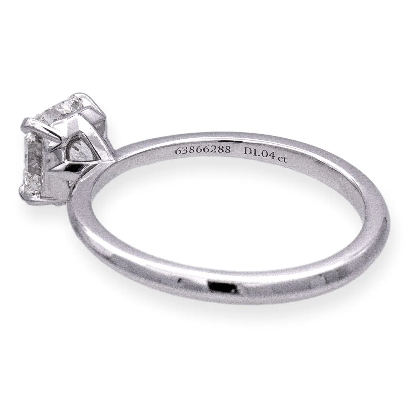 Tiffany & Co. Platinum True Cut Diamond Engagement Ring 1.04ct I VVS1