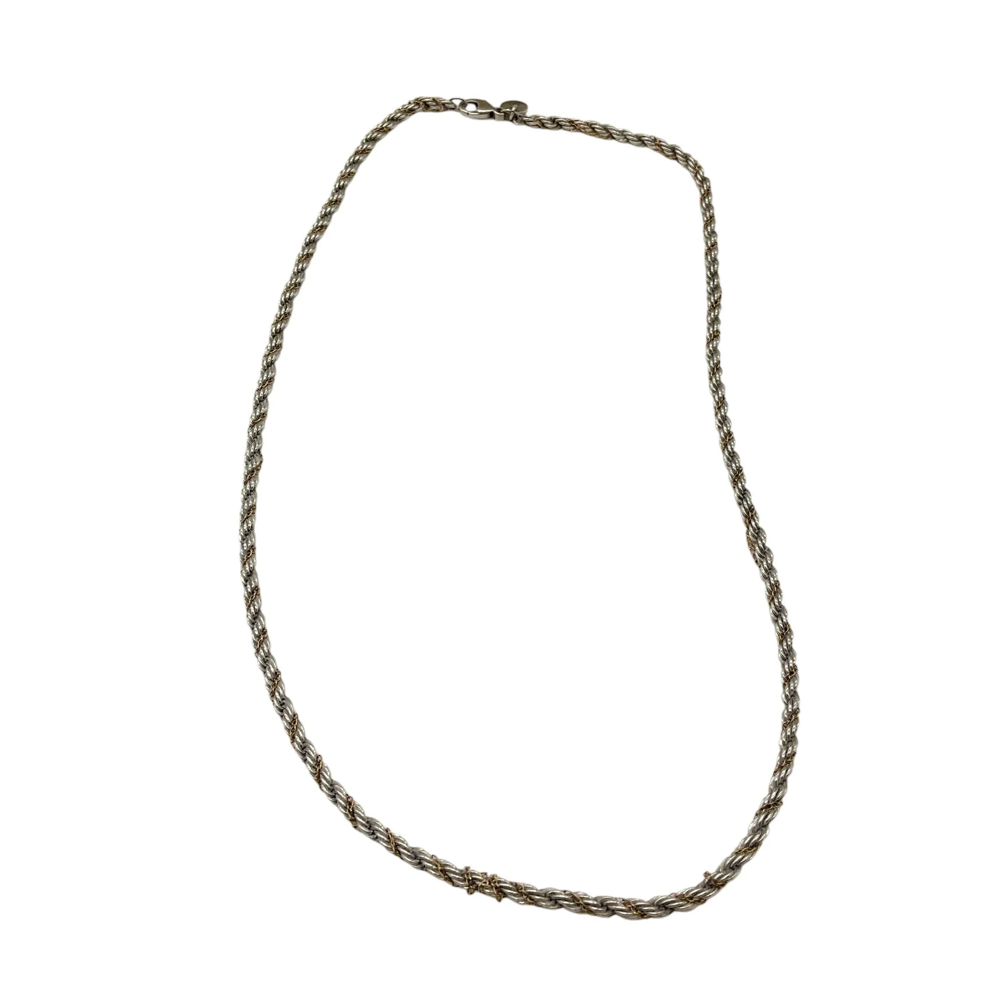 Tiffany & Co. Sterling Silver And Gold Twisted Rope Necklace
