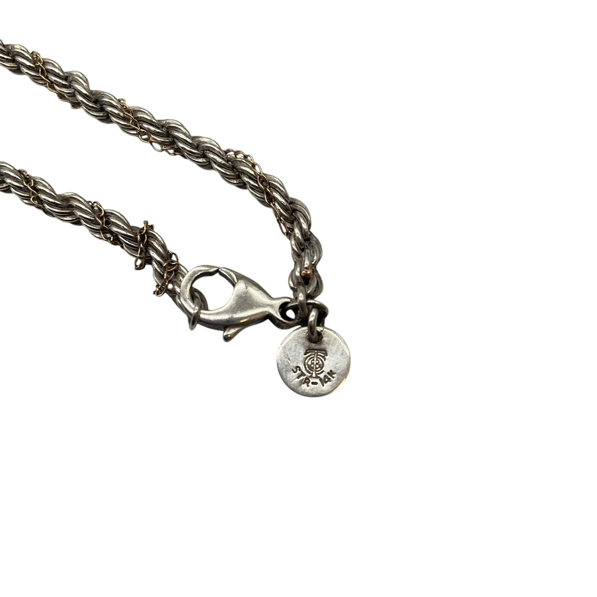 Tiffany & Co. Sterling Silver And Gold Twisted Rope Necklace