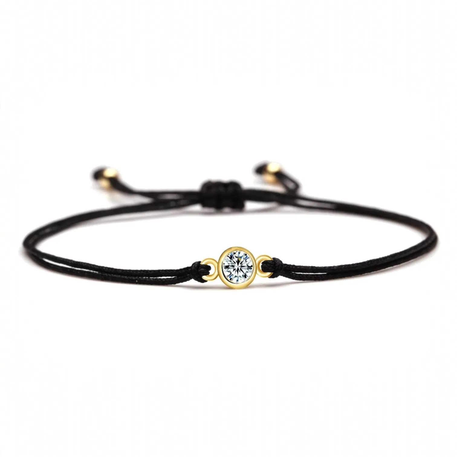 Tiny Crystal Black String Protection Bracelet