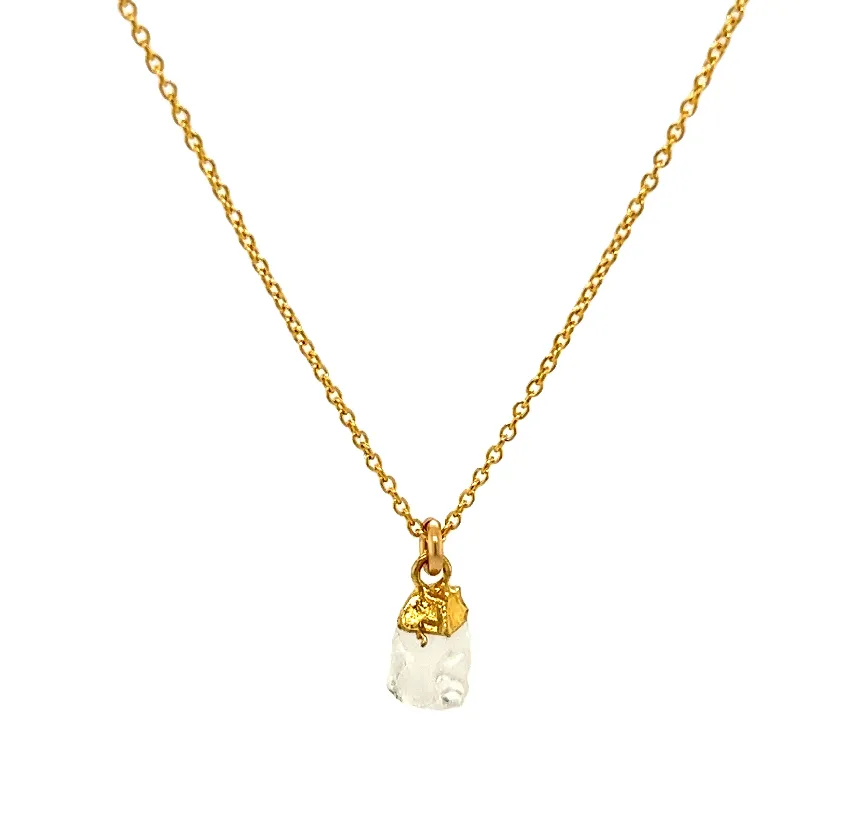 Tiny Stone Chunk Necklace