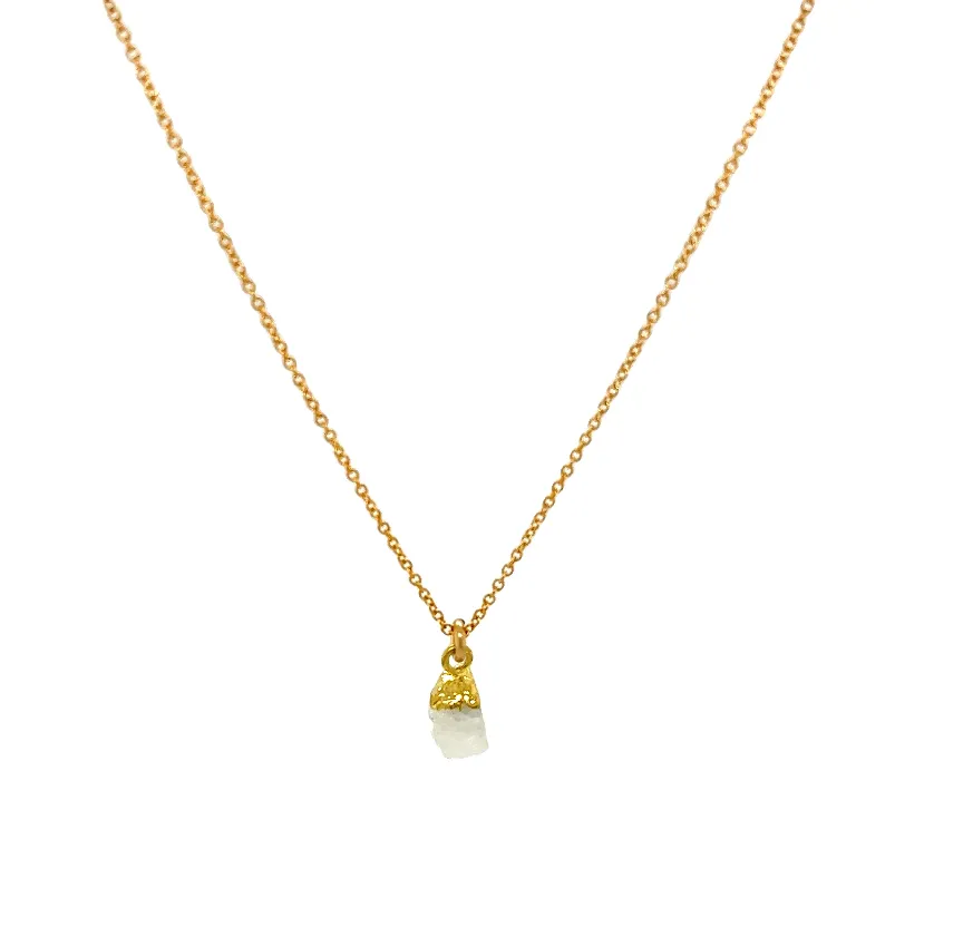 Tiny Stone Chunk Necklace