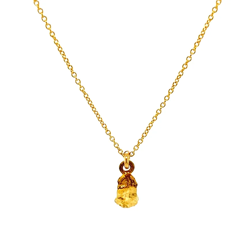 Tiny Stone Chunk Necklace