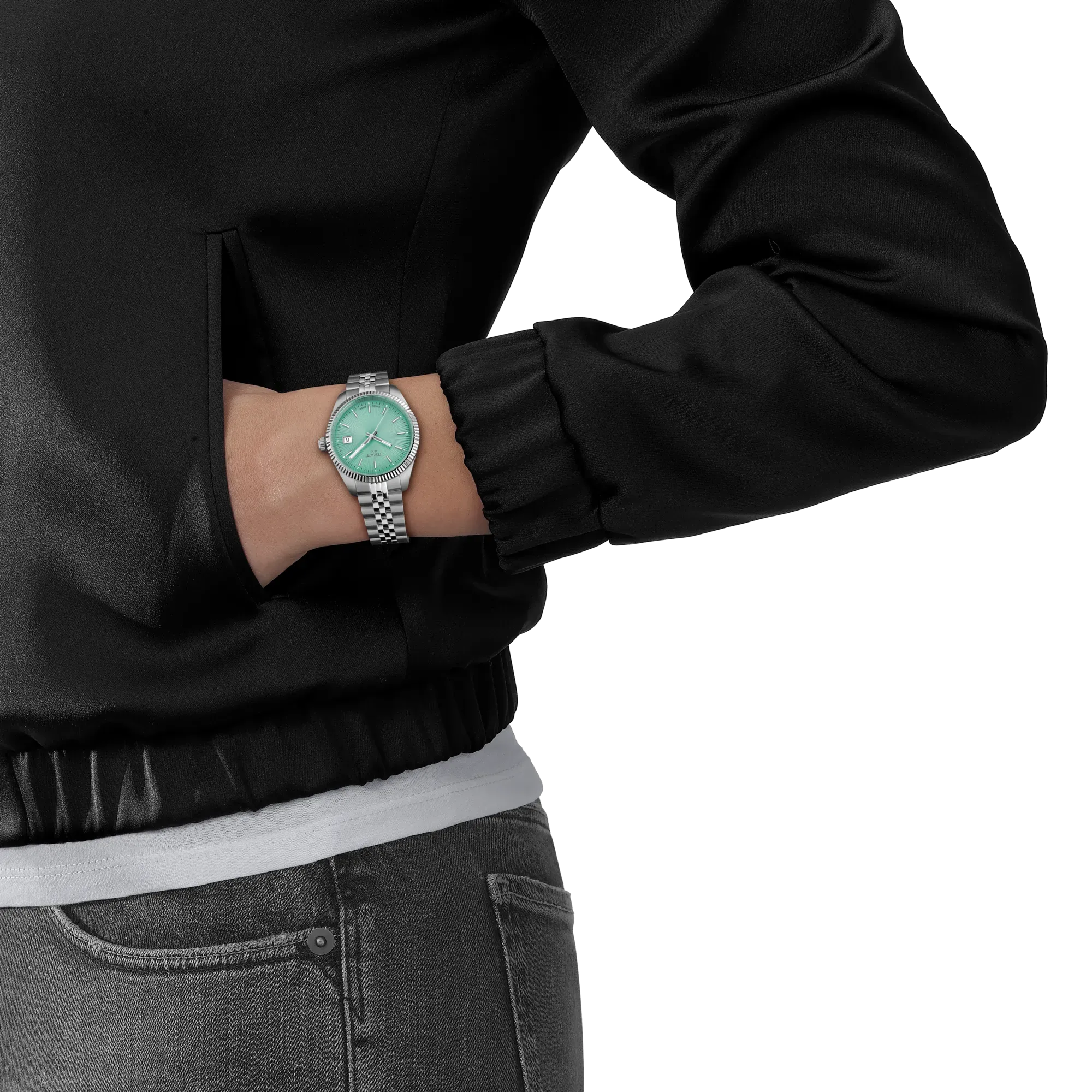 Tissot Ballade green Dial women's watch T156.210.11.091.00