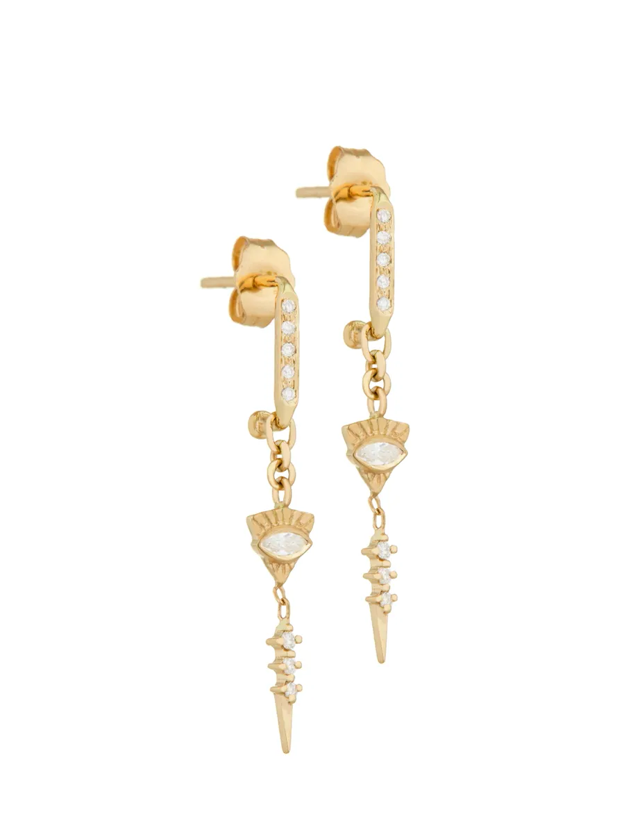 Totem Sapphire & Eyes Diamonds Earrings