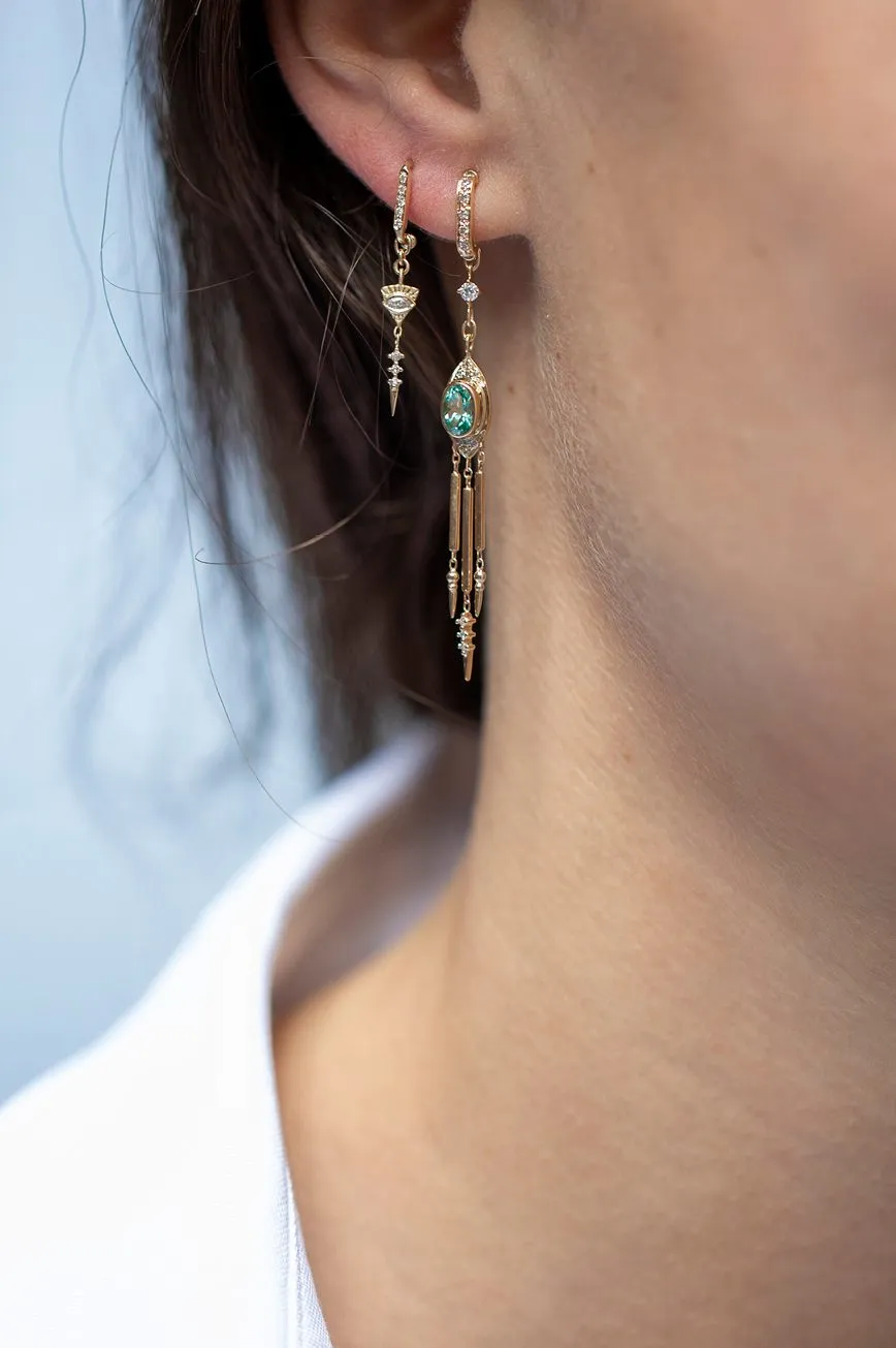 Totem Sapphire & Eyes Diamonds Earrings