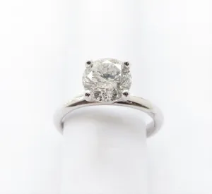 Touch of Gold 14K White Gold 2.05Ct Round Brilliant Solitaire Ring