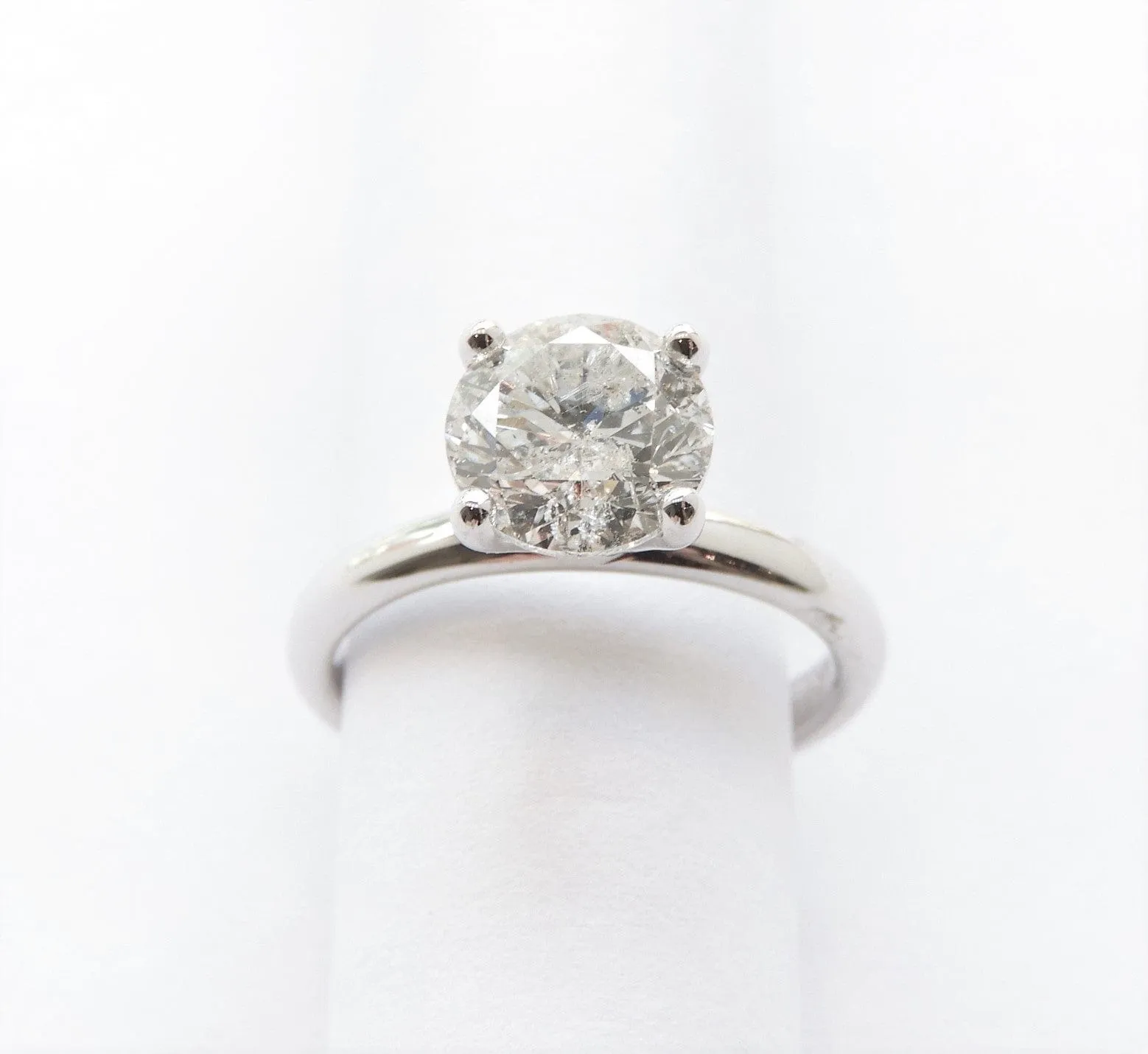 Touch of Gold 14K White Gold 2.05Ct Round Brilliant Solitaire Ring