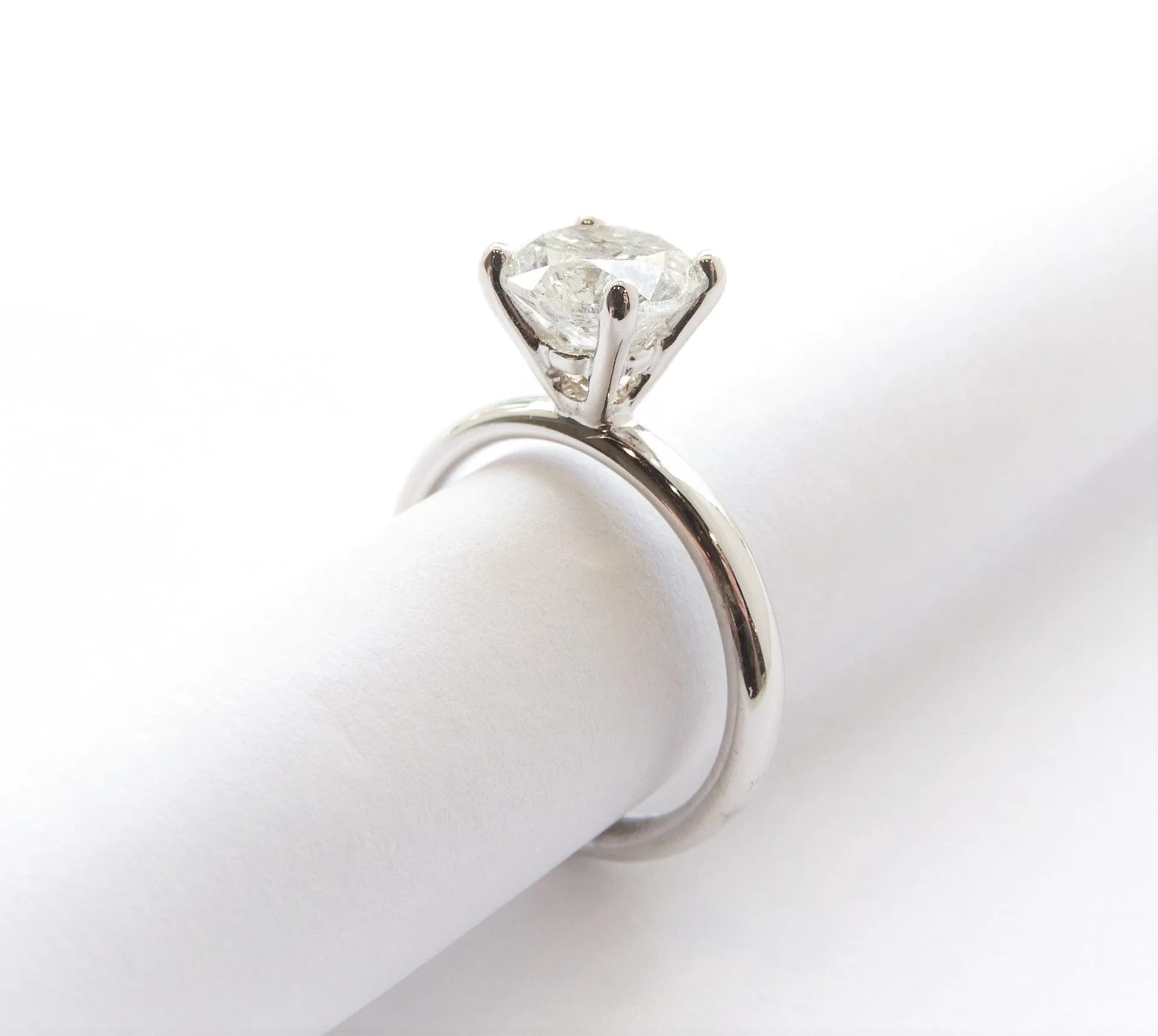 Touch of Gold 14K White Gold 2.05Ct Round Brilliant Solitaire Ring