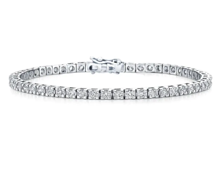 Touch of Gold 14K White Gold 4.66ct Diamond Tennis Bracelet