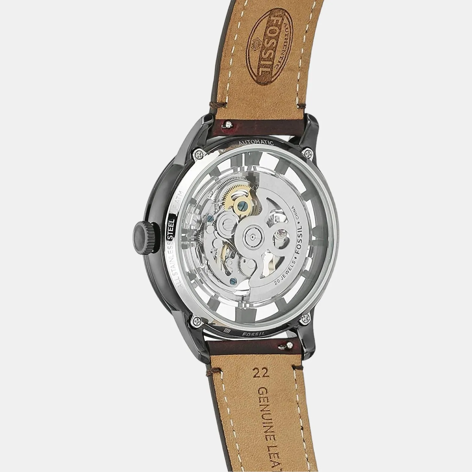 Townsman Men Automatic Dark Brown Dial Analog Leather Watch ME3098