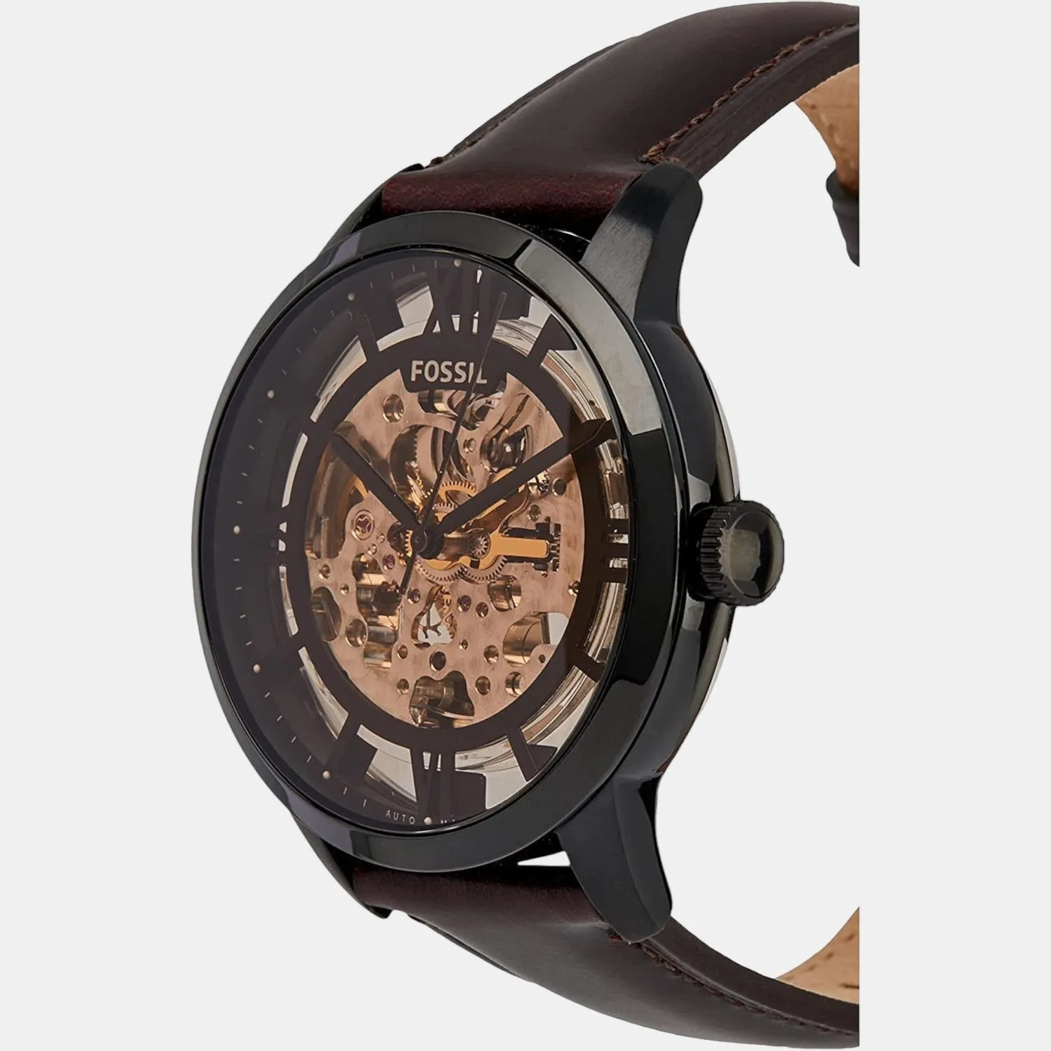 Townsman Men Automatic Dark Brown Dial Analog Leather Watch ME3098