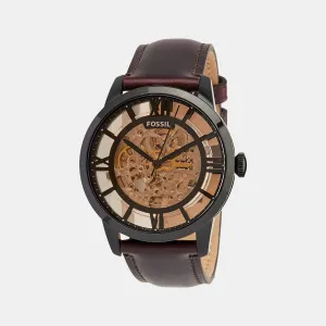 Townsman Men Automatic Dark Brown Dial Analog Leather Watch ME3098