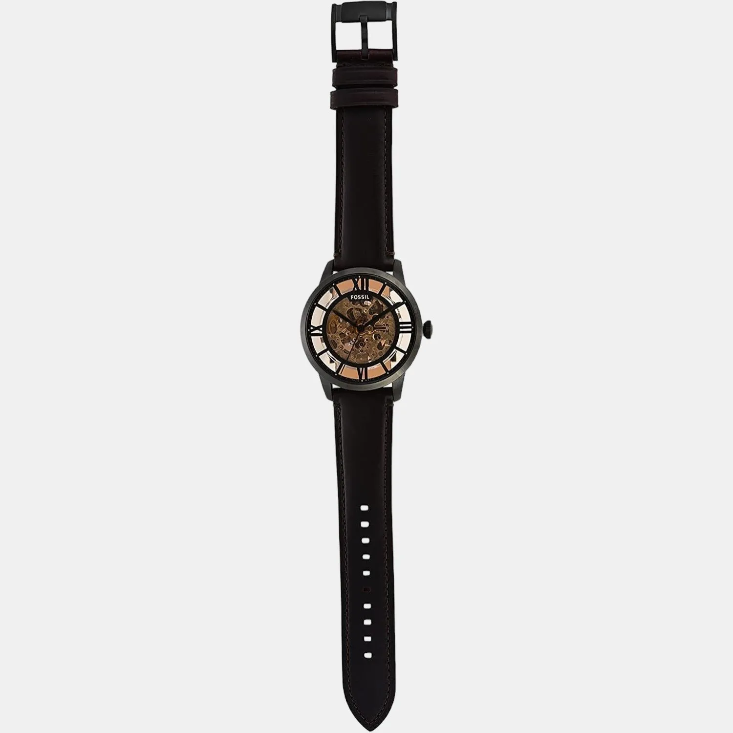 Townsman Men Automatic Dark Brown Dial Analog Leather Watch ME3098