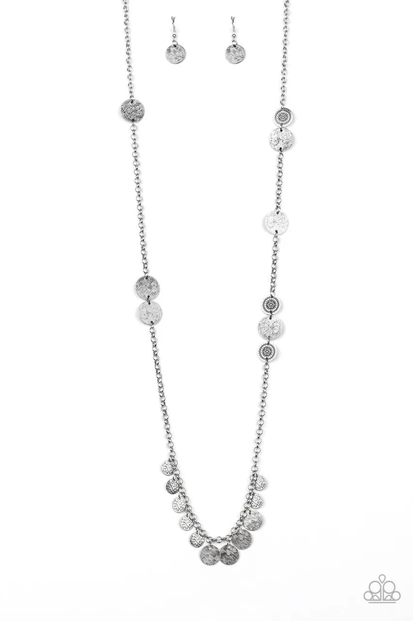Trailblazing Trinket Silver Paparazzi Necklace