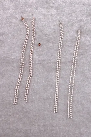 TRENDY SHOULDER DUSTER RHINESTONE STUD EARRINGS