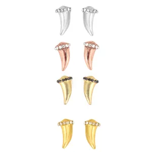 TRI-TONE CRYSTAL STUD EARRINGS #SWR-CP5607 (AE10)