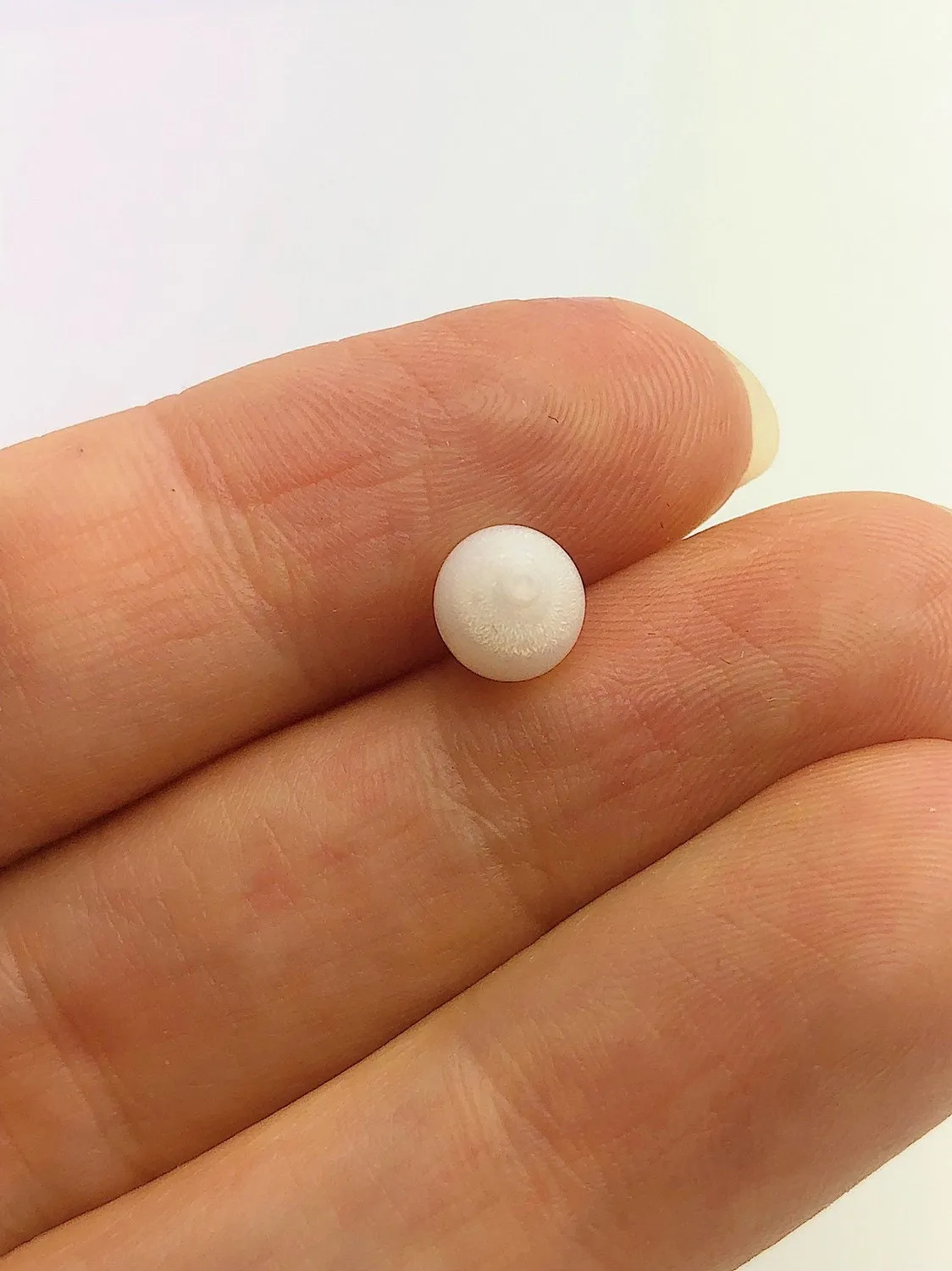 Tridacna White Clam Pearl Loose 8.33mm x 6.42mm No. 36