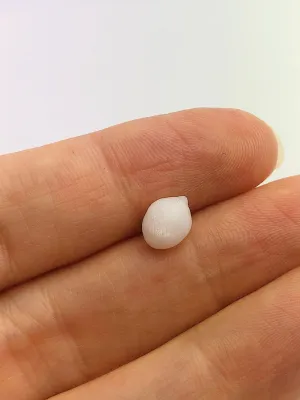 Tridacna White Clam Pearl Loose 8.33mm x 6.42mm No. 36