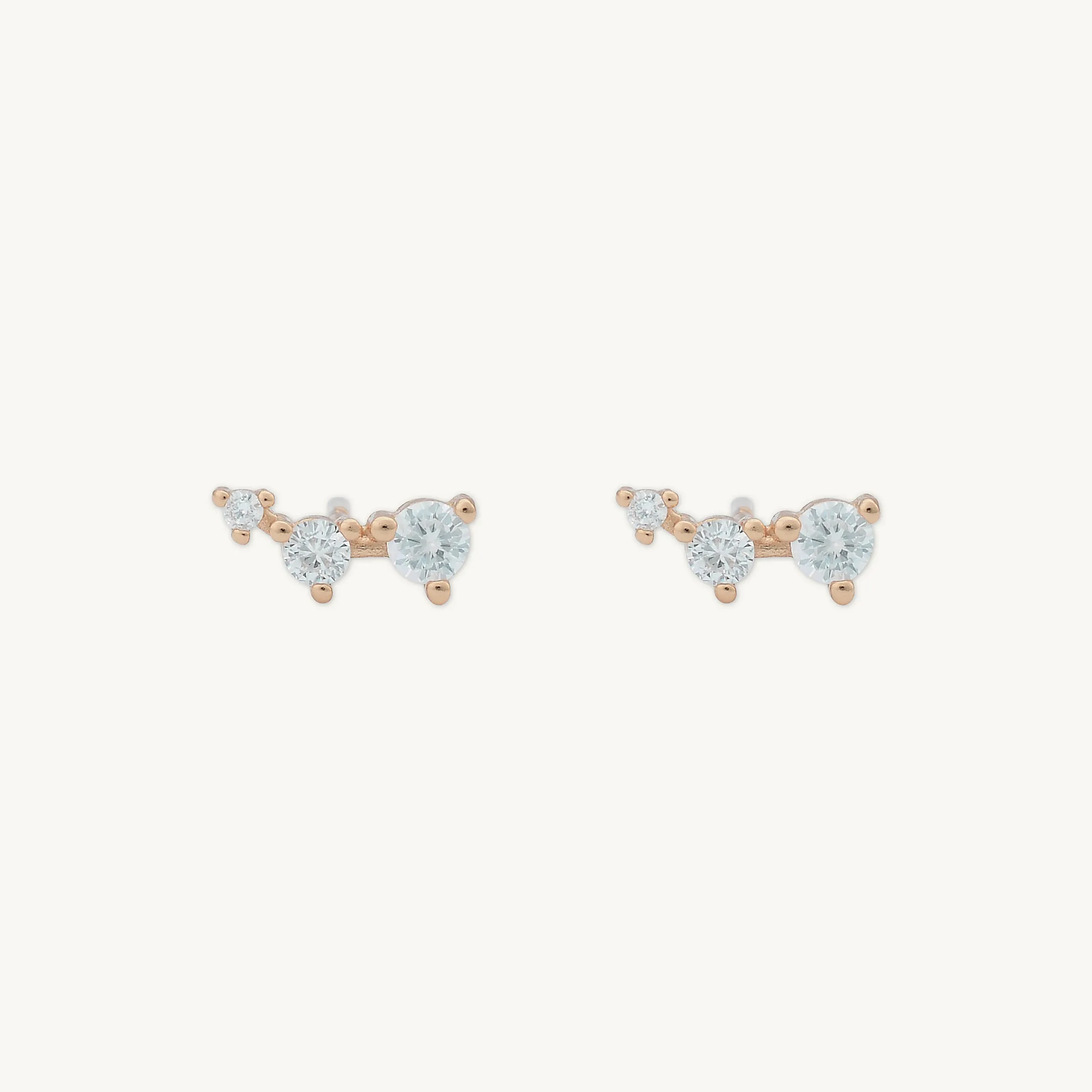 Trio Sapphire Stud Earrings