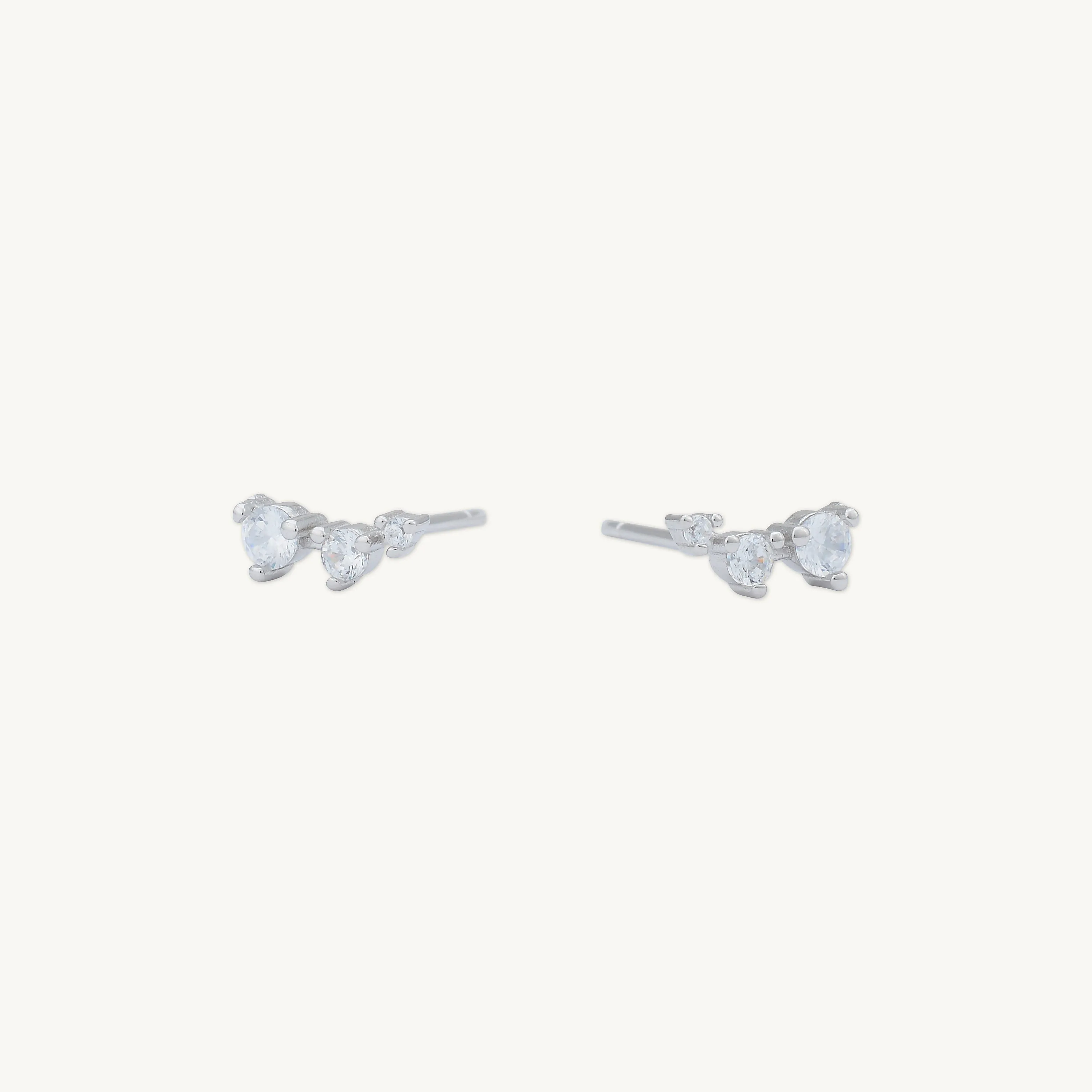 Trio Sapphire Stud Earrings