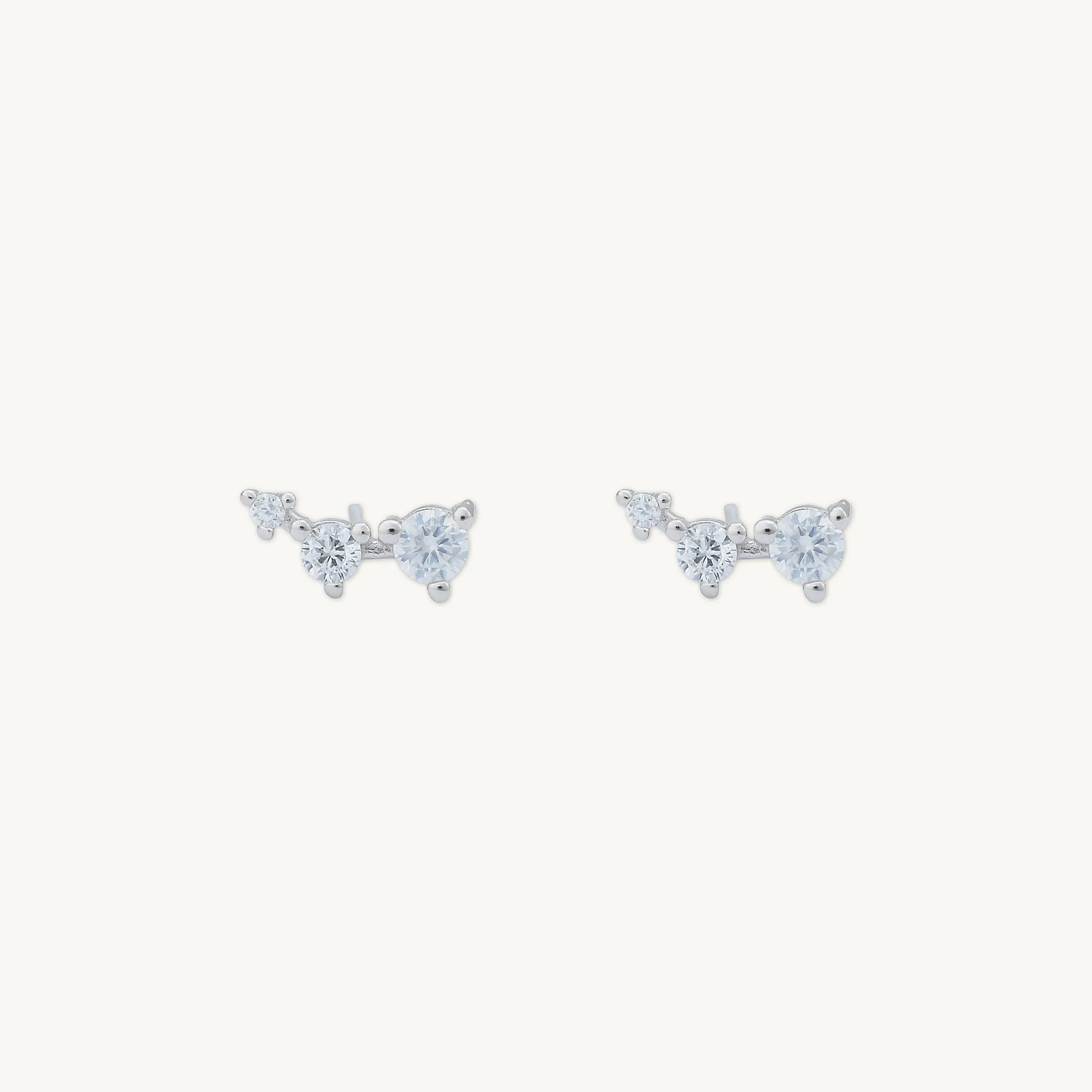 Trio Sapphire Stud Earrings