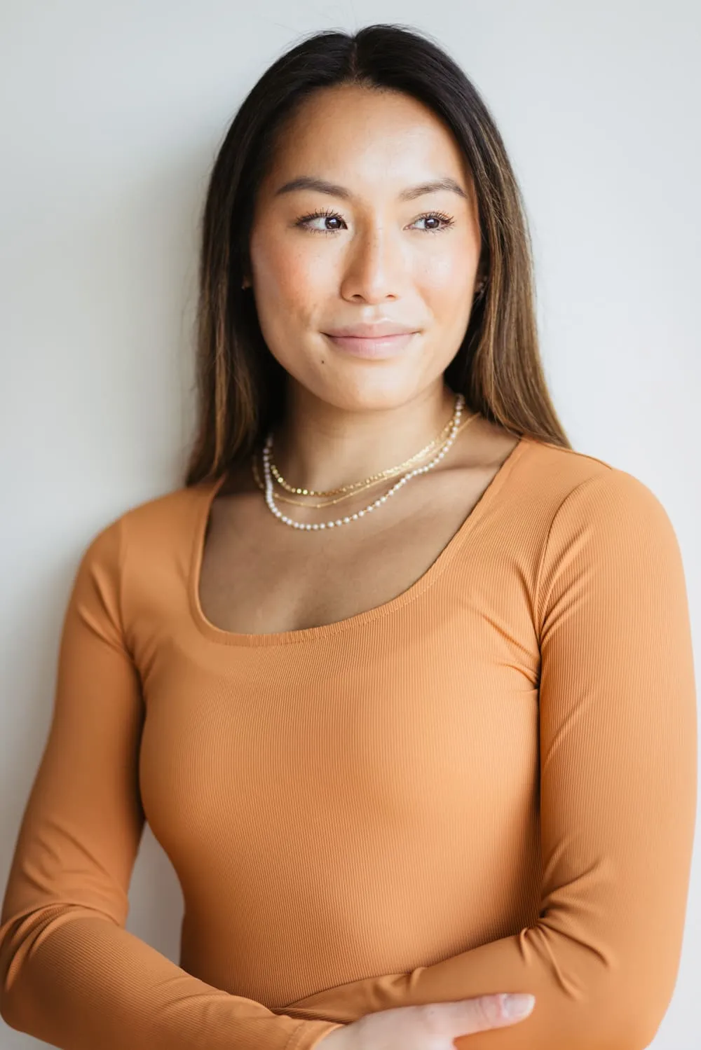 Triple Pearl Necklace in Gold | N7943G