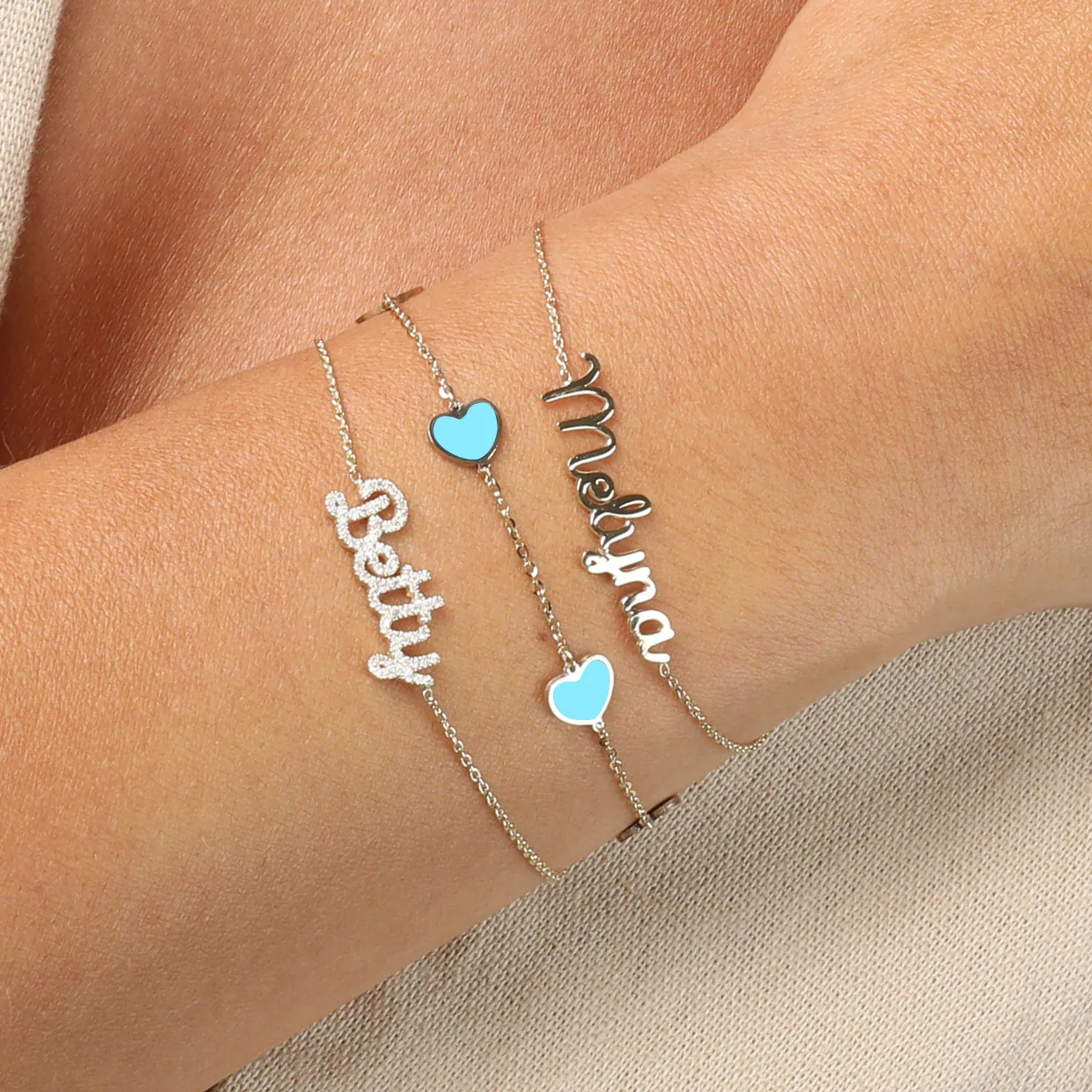 Turquoise Heart Station Bracelet