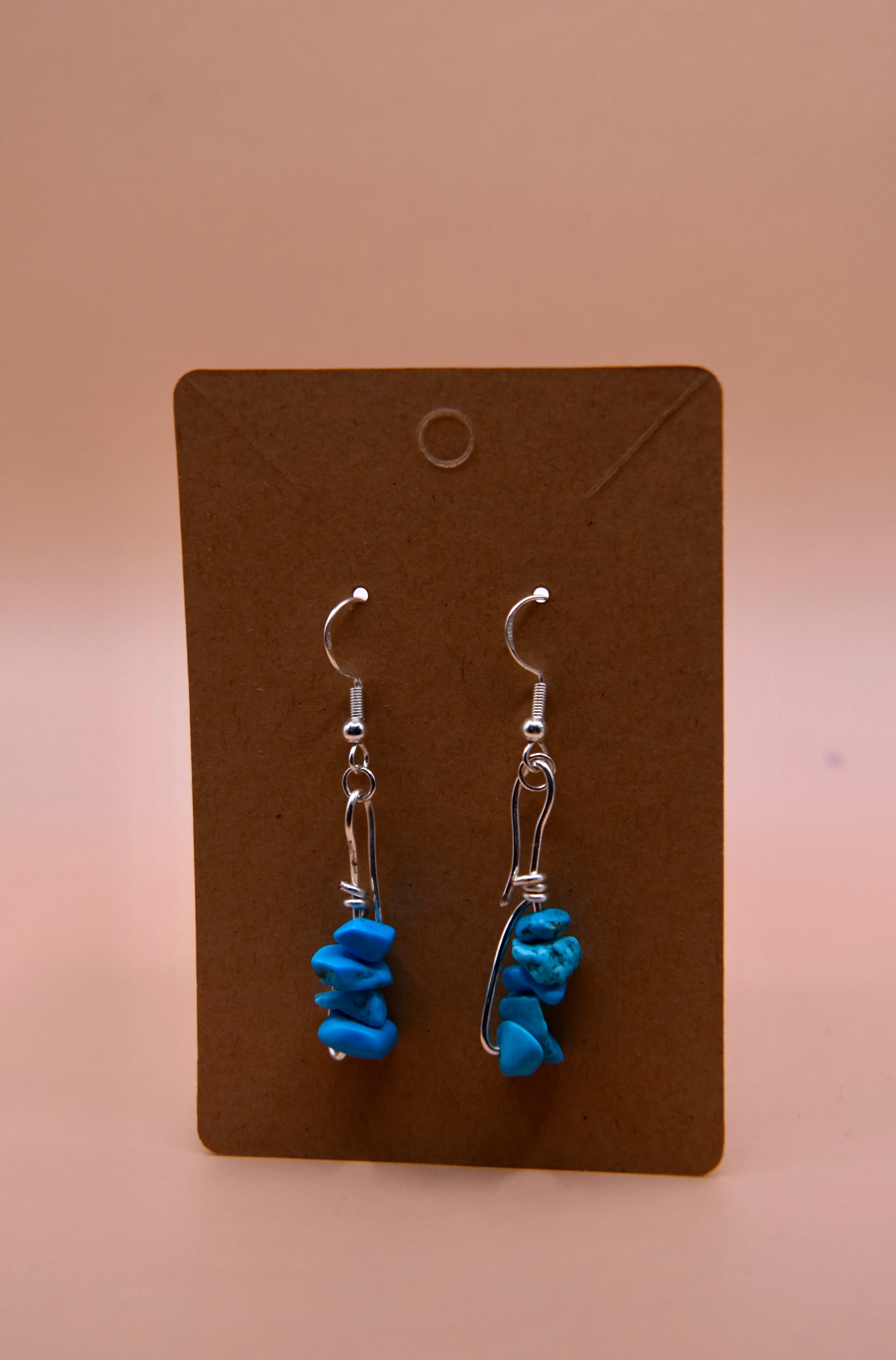Turquoise Howlite Chip Earrings