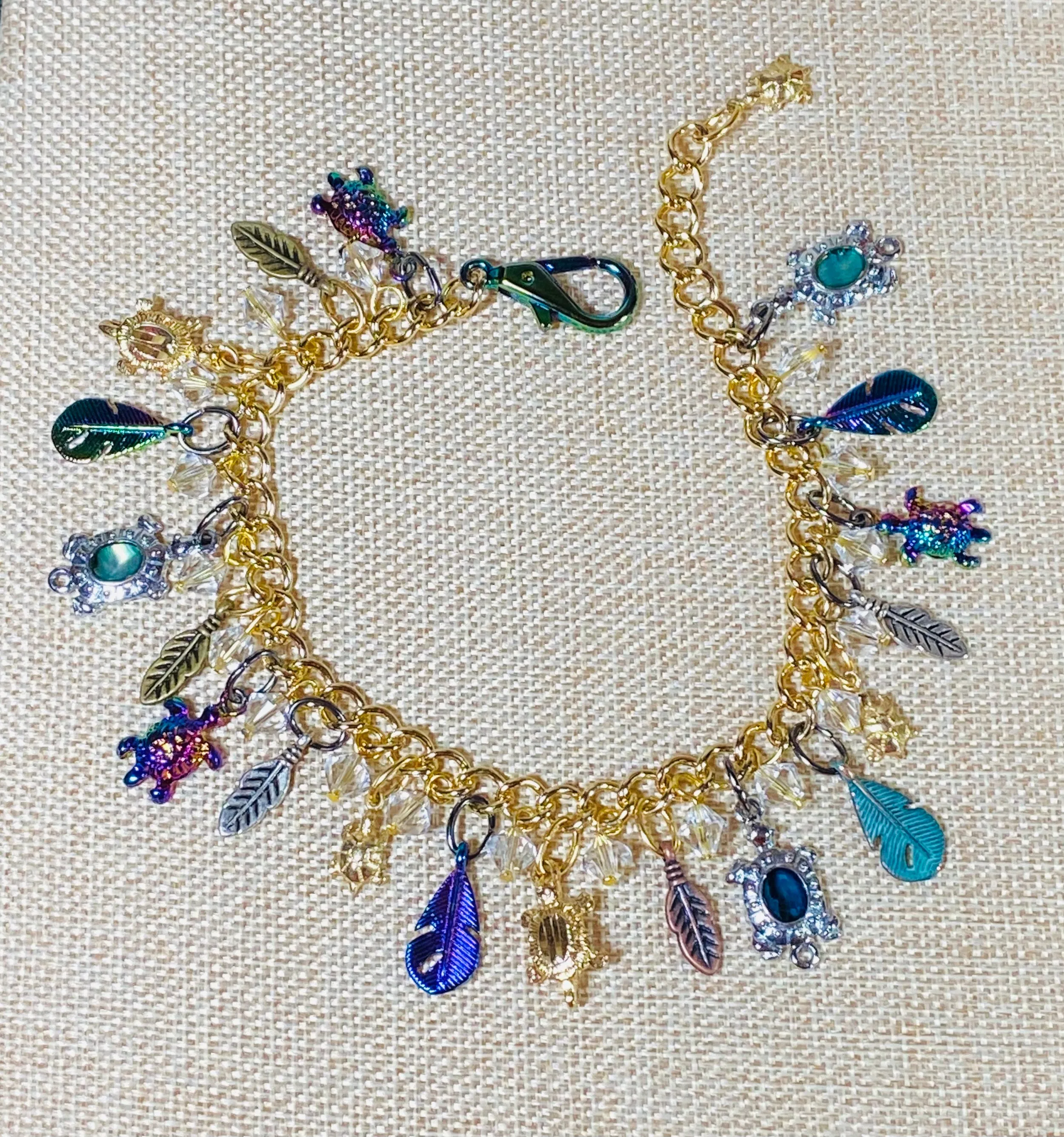Turtles & Leaves Charm Bracelet #21033