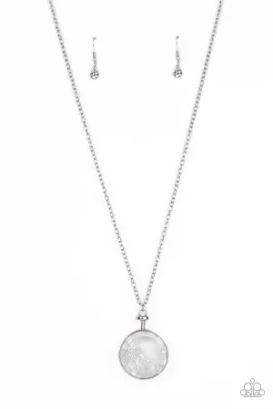Twinkly Treasury White Paparazzi Necklace