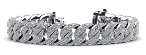 Two Row Graduated Diamond Bracelet with 7.95 ct.(finished) 1.3mm, 1.4mm