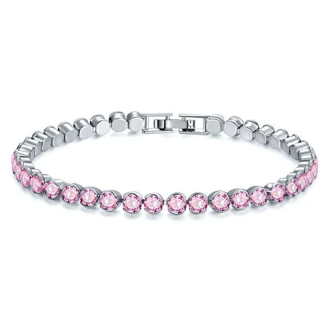 UMODE 4 Colors Fashion Cubic Zirconia Tennis Bracelet & Bangles For Women Gifts New Luxury  Armbanden Voor Vrouwen Bijoux UB0124