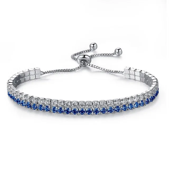 UMODE 4 Colors Fashion Cubic Zirconia Tennis Bracelet & Bangles For Women Gifts New Luxury  Armbanden Voor Vrouwen Bijoux UB0124