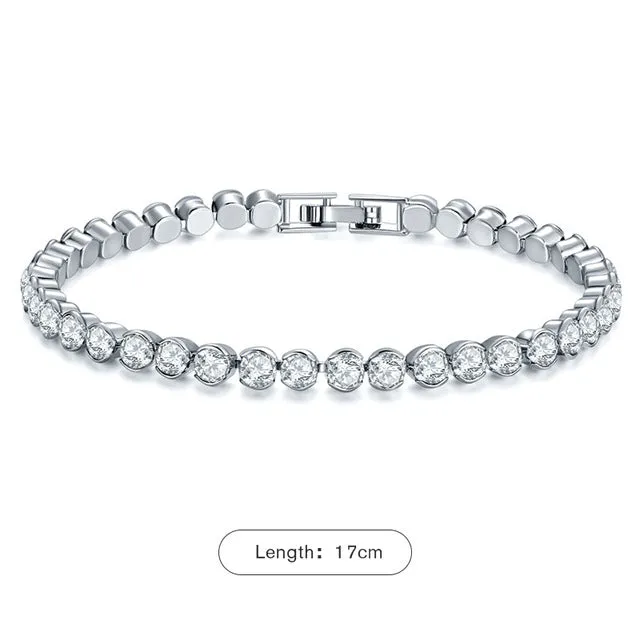 UMODE 4 Colors Fashion Cubic Zirconia Tennis Bracelet & Bangles For Women Gifts New Luxury  Armbanden Voor Vrouwen Bijoux UB0124