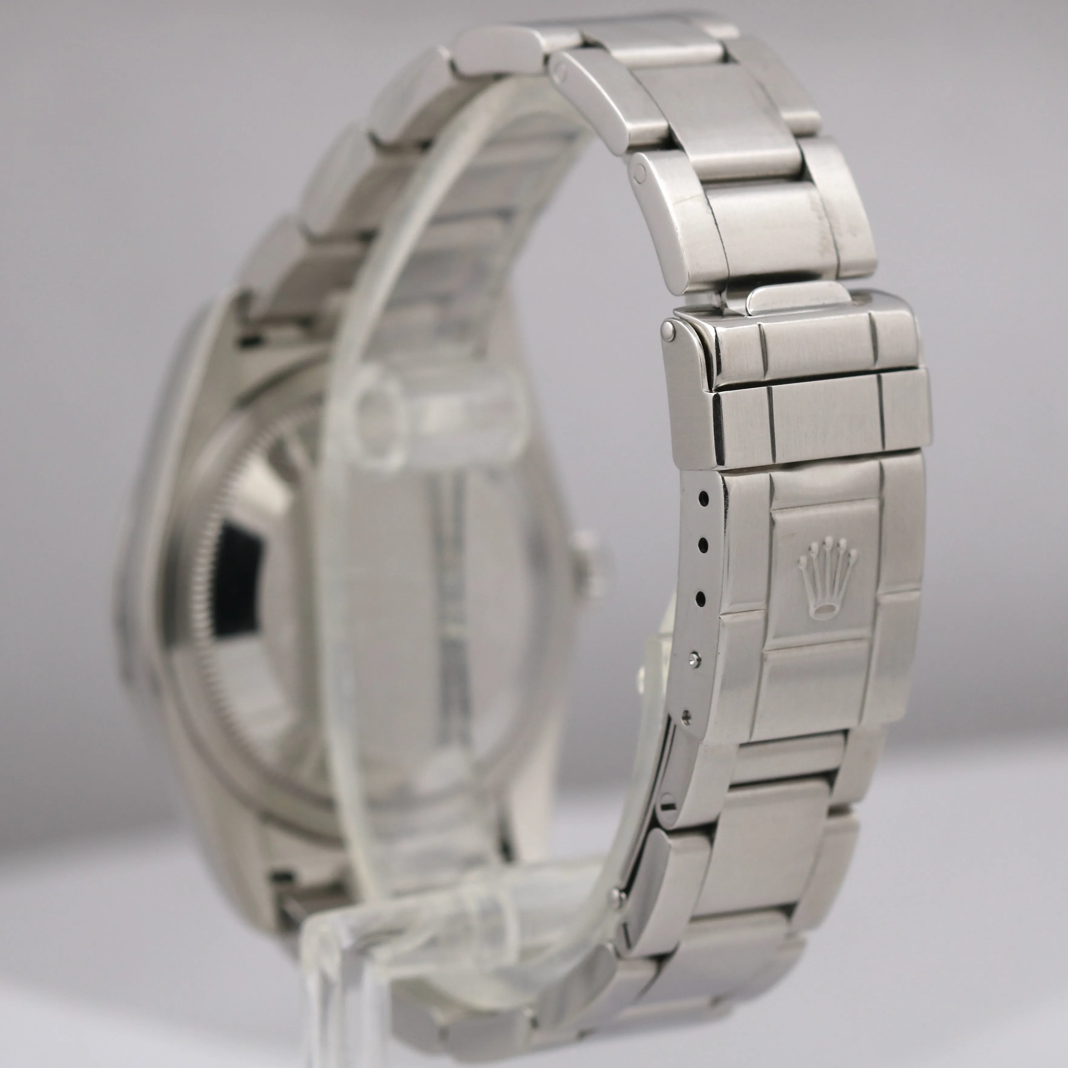 UNPOLISHED 2008 REHAUT Rolex Explorer I Black Stainless Steel 114270 36mm Watch