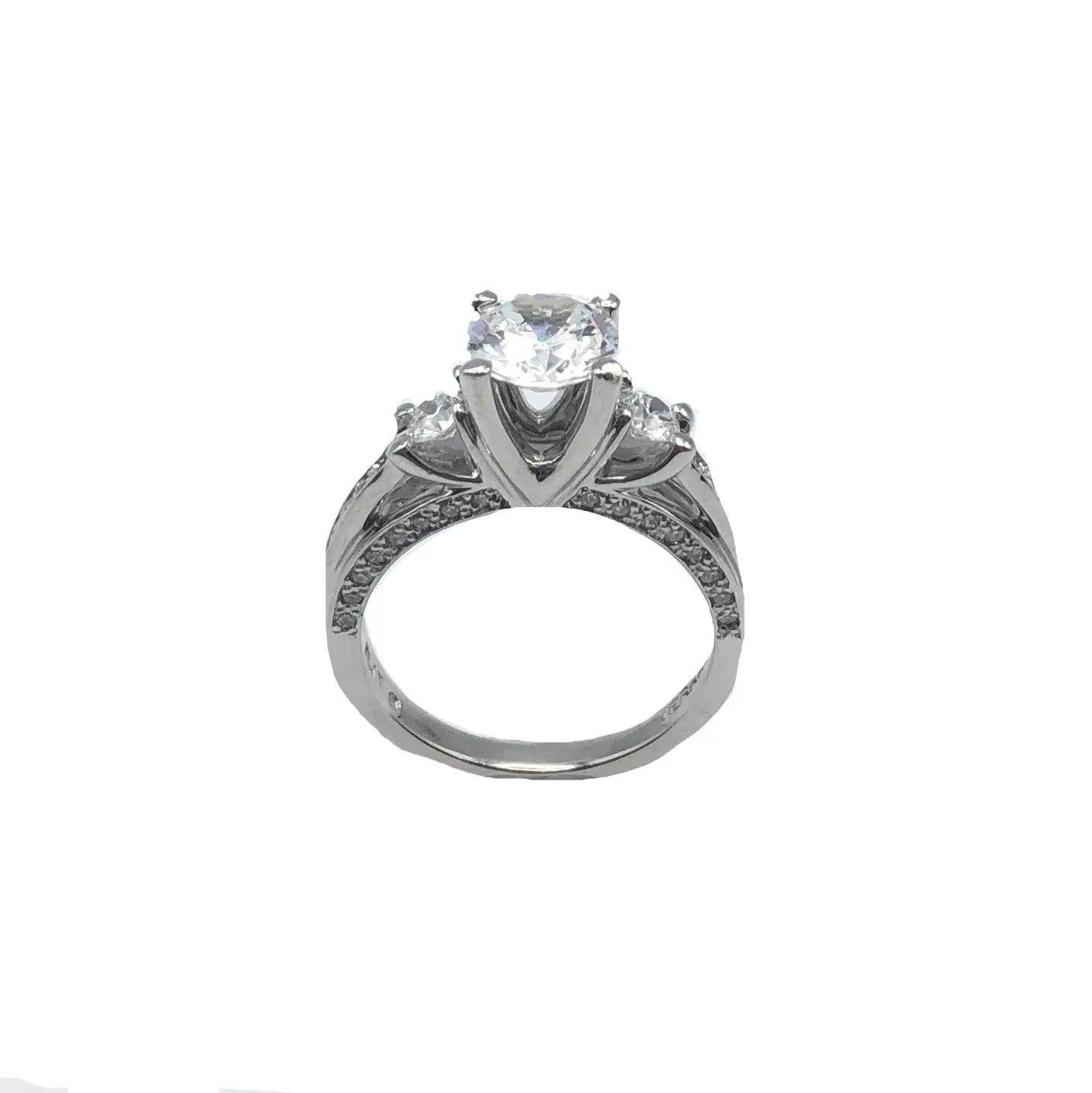 Verragio Classico Collection Ladies Round Cut Platinum Engagement Ring
