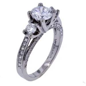 Verragio Classico Collection Ladies Round Cut Platinum Engagement Ring