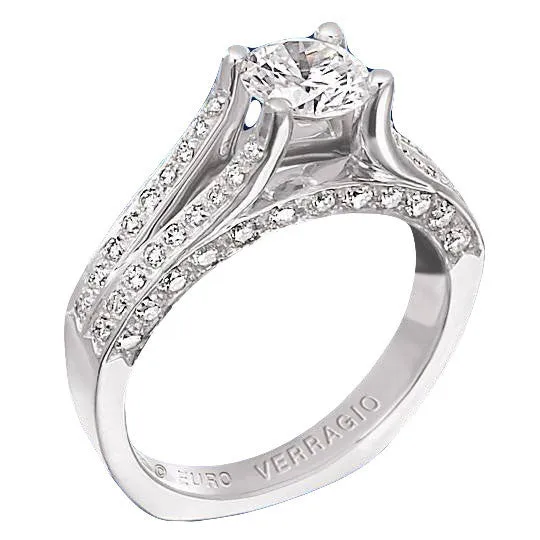 Verragio Euro Collection Ladies Round Cut Platinum Engagement Ring