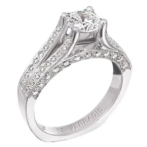 Verragio Euro Collection Ladies Round Cut Platinum Engagement Ring